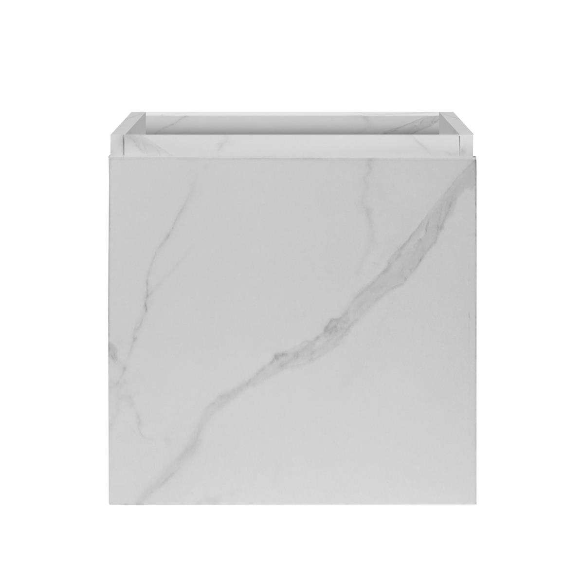 Aloni toilet onderkast (5/26)  1 DEUR - RECHTS - GREEPLOOS - SOFT CLOSE - 40X50X22,3 CM - WIT MARMER